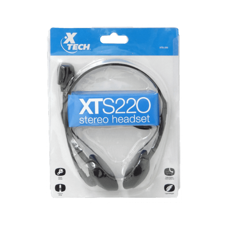 XTECH - Cintillo Audífono Stereo y Micrófono.