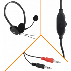 XTECH - Cintillo Audífono Stereo y Micrófono.