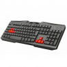 TRUST - Teclado USB ZIVA QWERTY NEGRO - ROJO