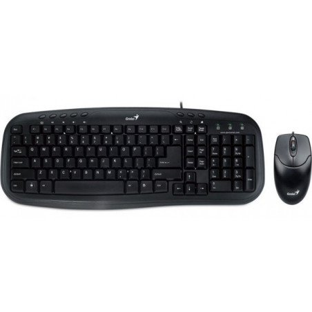 GENIUS - Teclado + Mouse Alámbrico GENIUS KM-200 BLACK