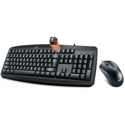 GENIUS - Teclado + Mouse Alámbrico GENIUS KM-200 BLACK