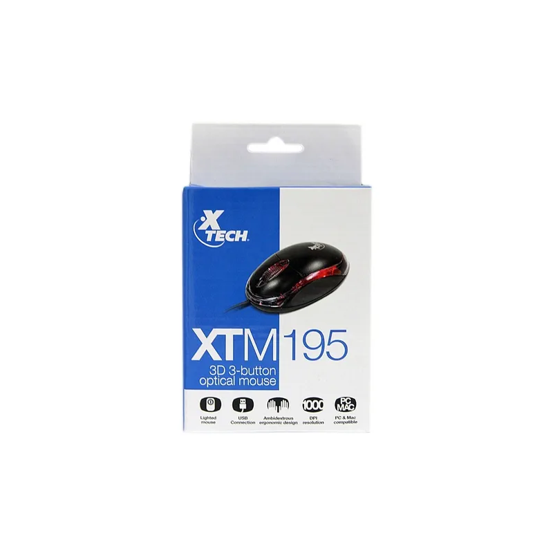 XTECH - Mouse USB Optico 1000DPI